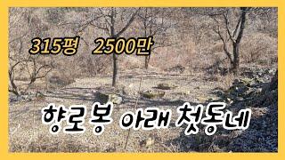 # 210   (계약완료)향로봉 아래 첫동네 소형 토지  315평   2500만원