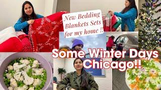 Some CHICAGO Winter COLD DAYS/new BEDDING Blankets sets For HOME/Indian MOM DAILY BUSY ROUTINE