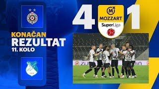 Mozzart Bet Super liga 2024/25 - 11.Kolo: PARTIZAN – TEKSTILAC 4:1 (1:1)