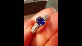 皇家蓝蓝宝石1.404克拉｜钻石0.55克拉｜$980元｜#戒指 #sapphire #蓝宝石 #diamond #钻石 每日新品更新 欢迎订阅