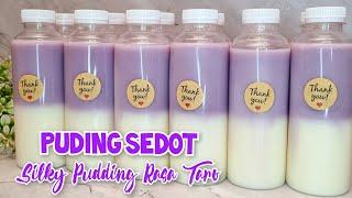 Resep Puding Sedot Rasa Taro, Silky Pudding Nutrijell  yang Lembut dan Enak