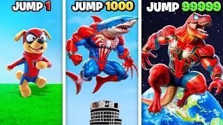 EVERY JUMP Spiderman Upgrades Into A Different Animal With In GTA 5!