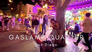  Gaslamp Quarter in San Diego, California 2023 Walking Tour |  Binaural Audio