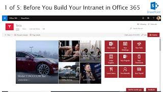 MI: 1 of 5 | Watch this Before You Build Your Intranet in SharePoint Online  - Modern Intranet