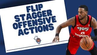 Raptors 905 NBA G-League Flip Stagger Offensive Actions