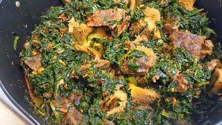 HOW TO MAKE  EFO RIRO WITH FROZEN SPINACH AND KALE #vegetablesoup #eforiro