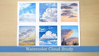 Watercolor Cloud Study Process