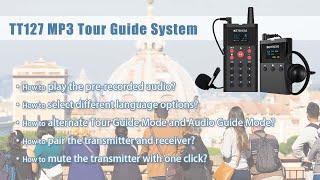 TT127 Tour Guide System with MP3 Player Operation Steps