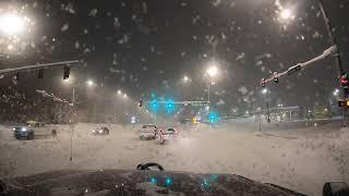 HEAVY SNOWFALL 10" OF DEEP SNOW IN ANCHORAGE, ALASKA | CITY DRIVE | 1/28/24