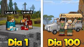 PASSEI 100 DIAS EXPLORANDO A SAVANA NO MINECRAFT - O FILME