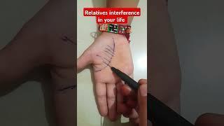 relatives interference in your life sign in hand ️ #palmistery #astrology #vastutips #nisha