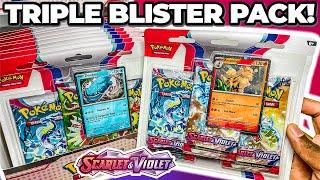 Pokemon Scarlet & Violet Triple Blister Pack OPENING! (Arcanine & Dondozo Promo Card)