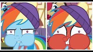 MLP  - Rainbow Dash holds her breath as much as she can