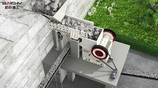 Hard stone crusher plant simulation