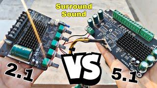 real surround sound vs fake surround sound sound system 2.1,4.1,5.1,7.1 amplifiers Subwofer speaker