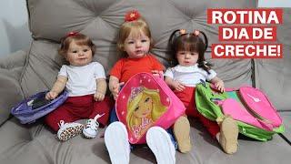 ROTINA DIA DE CRECHE COM A LUNA, EVA E SANDIE!