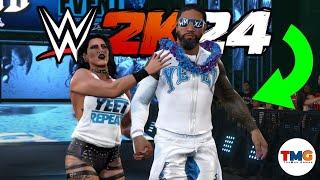 WWE 2K24 : How To Create Rhea Ripley & Jey Uso as couple Tutorial