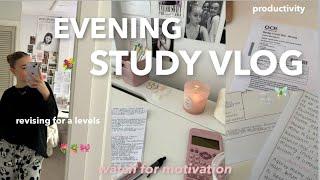 evening study vlog | productive after school routine, studying | alevel diaries ep.10