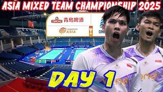 DAY 1 ASIA MIXED TEAM CHAMPIONSHIP 2025 Live Stream Badminton