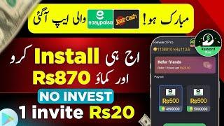 Today Easypaisa JazzCash Earinng App In Pakistan || Earn Money Online Without Investment in 2024