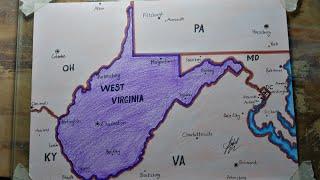 How to draw West Virginia map easy SAAD