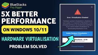 Enable Virtualization on Windows 10/11 | Bluestacks hardware virtualization problem solve| bluestack