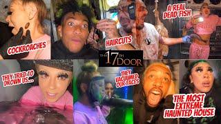 WE WENT TO THE SCARIEST HAUNTED HOUSE EVER!  THE 17TH DOOR *THEY TRIED TO DROWN US* 
