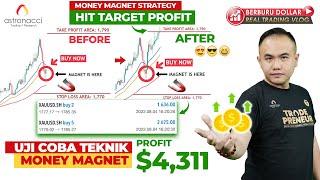 Berburu Dollar Ep24 : CARA PAKAI TEKNIK MONEY MAGNET PROFIT $4,311 Cuma 1 Jam Trading