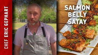 Salmon Belly Satay with Avocado Crema | Easy Salmon Recipe by Chef Eric | Kamado Joe