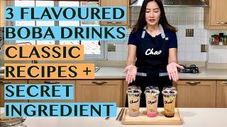 HOW TO BREW YOUR CLASSIC MILK TEA PER LITER AND ADD FLAVOURS AS YOU SERVE:  RECIPES FOR 22 OZ CUPS