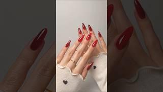 Cherry Red Manicure | The Hot Blend #shorts #asmr #nailart