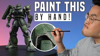 Gundam for beginners - painting weathering effects with a paint brush!