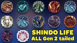 Showcase ALL Gen 2 tailed spirits Shindo Life 2