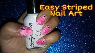 Easy Striped nail Art || Syeda Oishi