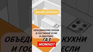 Снести перегородку на кухне, если в квартире газ? #дизайнинтерьера #ремонт #планировка  #квартира