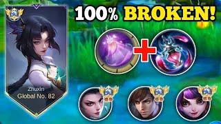 NERFED ZHUXIN IS STILL OP!‼️ (100% broken!) | NEW SEASON, ZHUXIN BEST BUILD AND EMBLEM -MLBB