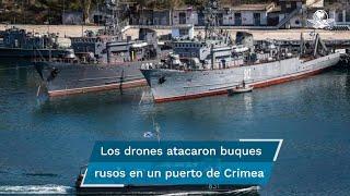 Rusia acusa a Ucrania y Reino Unido de ataque con drones a su flota del mar Negro