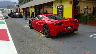 DESI STIG drives the FERRARI 458 at Mugello race track in Florence, Italy