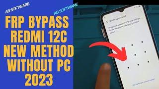 Frp bypass unlock redmi 12c MIUI 13, 14 latest update fix app not open disable june 2023 without Pc