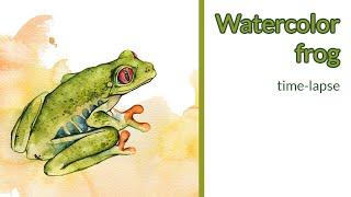 Frog Watercolor Timelapse