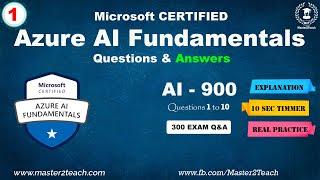 Azure AI Fundamentals Certification Question & Answer 1 - AI 900