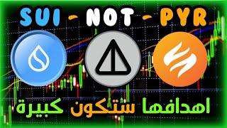 العملات الرقمية القوية : تحليل عملة SUI وPYR وNOT  وهل ستحقق أهداف كبيرة.