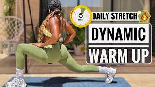 5 Minute FULL BODY DYNAMIC WARM-UP STRETCH Exercises Before Workout