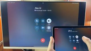 iPad Mini 2021 Connected to Samsung M8 Monitor Via USB C Snapchat & Facebook Messenger Incoming Call