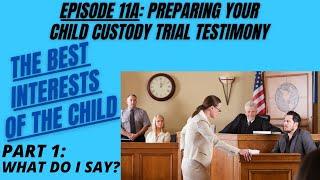 Ep 11A: Preparing for Your Child Custody Trial - Testimony, Evidence, & Strategy