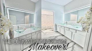 ULTIMATE BATHROOM MAKEOVER #diy #beforeandafter #bathroomtransformation