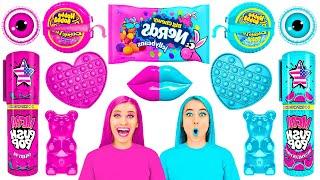 Pink Food vs Blue Food Color Challenge | Crazy Challenge by PaRaRa