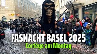 Fasnacht Basel 2025: Cortège am Montag | Fasnachtsumzug | Guggenmusik | Switzerland