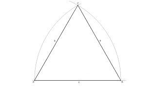 How to draw an equilateral triangle given the measurement of one side