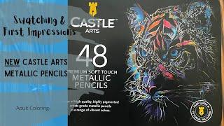 Adult Coloring | First thoughts on the new Castle Arts Metallic pencils